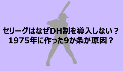 【プロ野球】セリーグがDH制を導入しない理由9か条を徹底解説！【指名打者】
