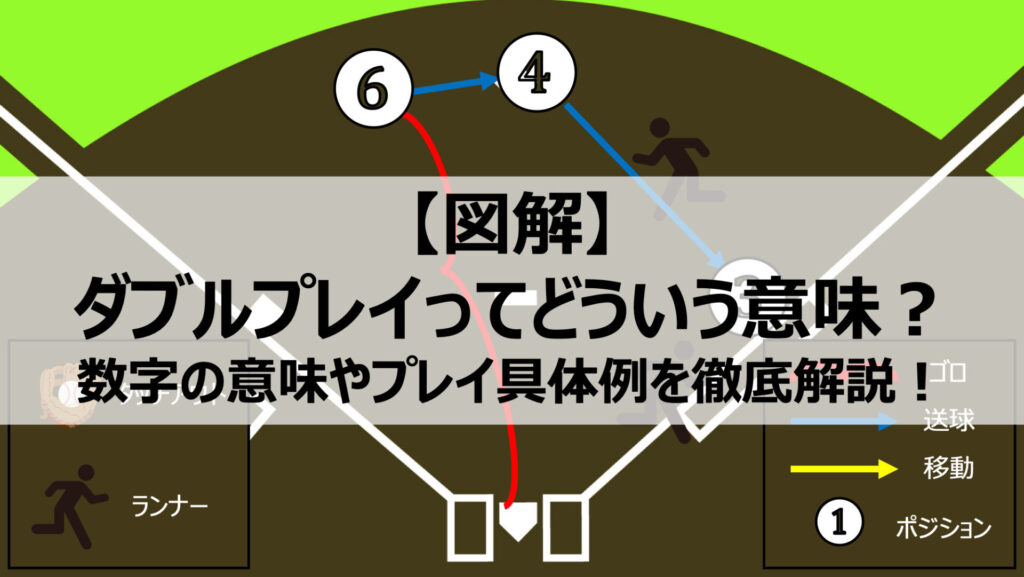 図解 ダブルプレイとはどういう意味 数字の意味やプレイ具体例を徹底解説 野球 野球をもっと知るブログ