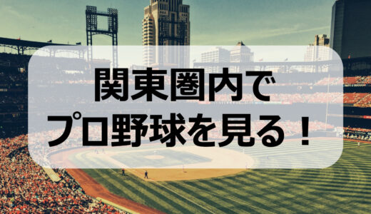 東京＆関東圏内でプロ野球を観戦できる野球場まとめ